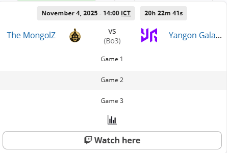 The MongolZ vs Yangon Galacticos